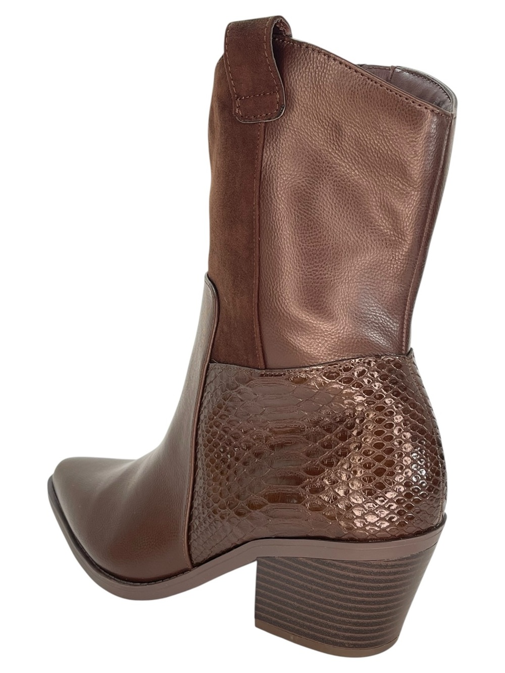 Sun + Stone Biancaa Brown Faux Leather Womens Ankle Boots Size 8.5M - Picture 7 of 12